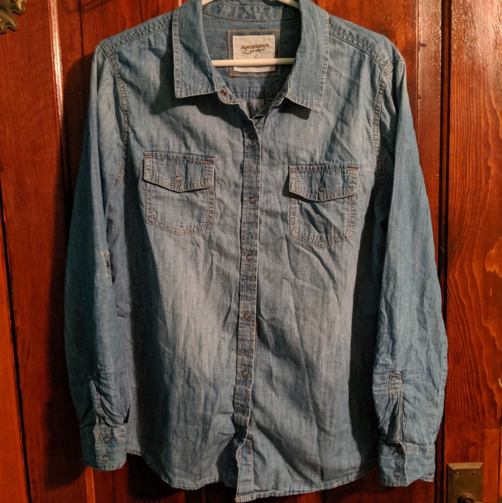 Arizona Jeans denim button up shirt
